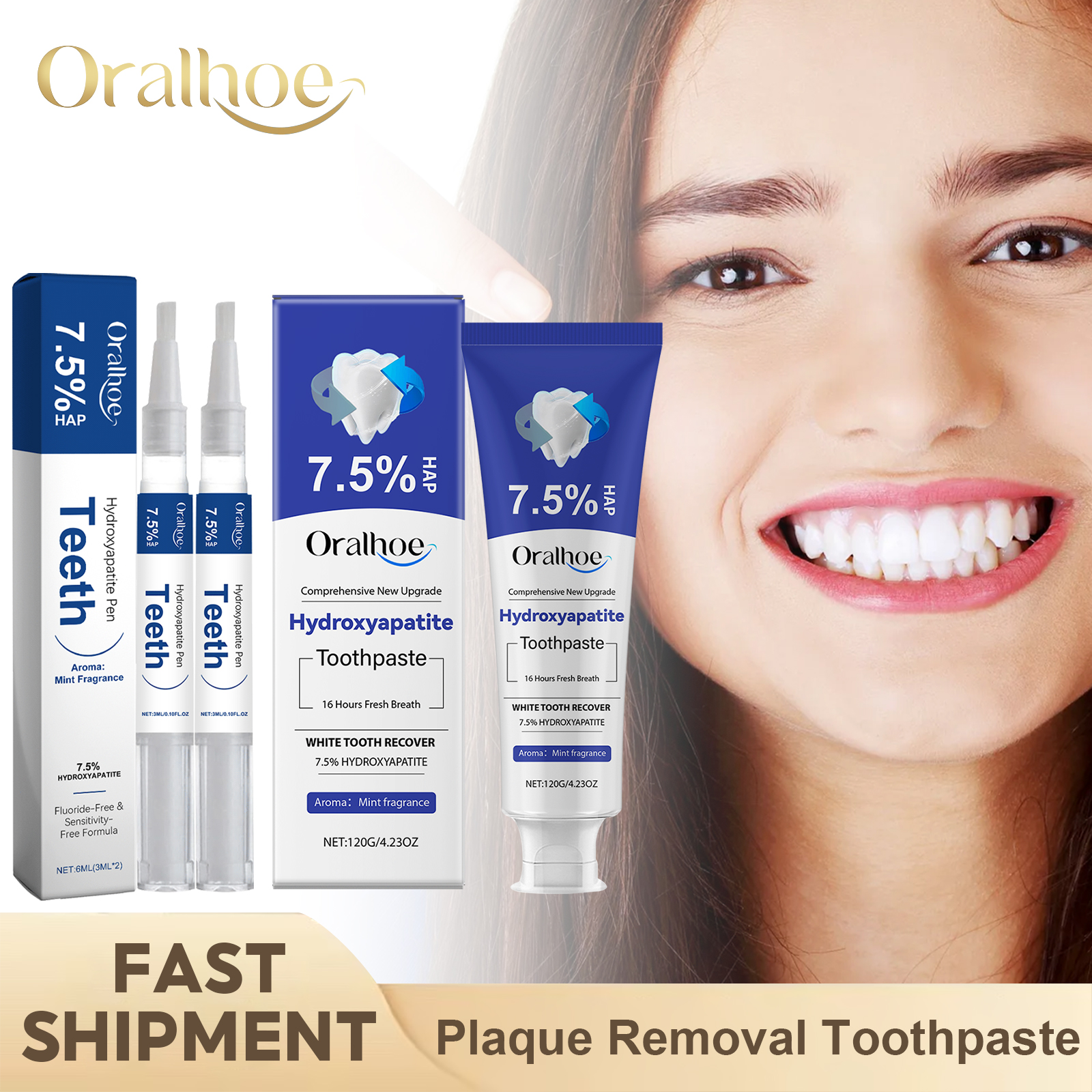 Teeth Whitening Natural - Hydroxyapatite Teeth Care Product Whitening Toothpaste