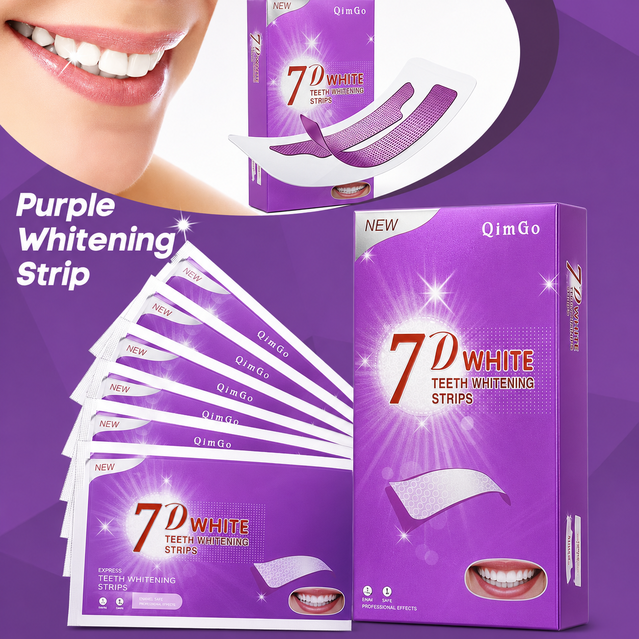 Teeth Whitening Street - Purple Teeth Whitening Strip No Sensitive