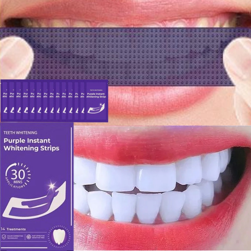 42Pairs V34 Purple Teeth White - Teeth Whitening Strips Crest 리뷰 및 가격