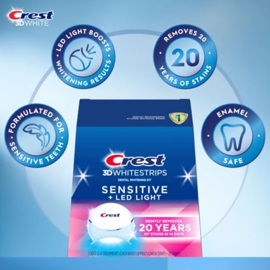 Crest 3D Whitestrips Sensitive - Teeth Whitening Strips Crest 리뷰 및 가격