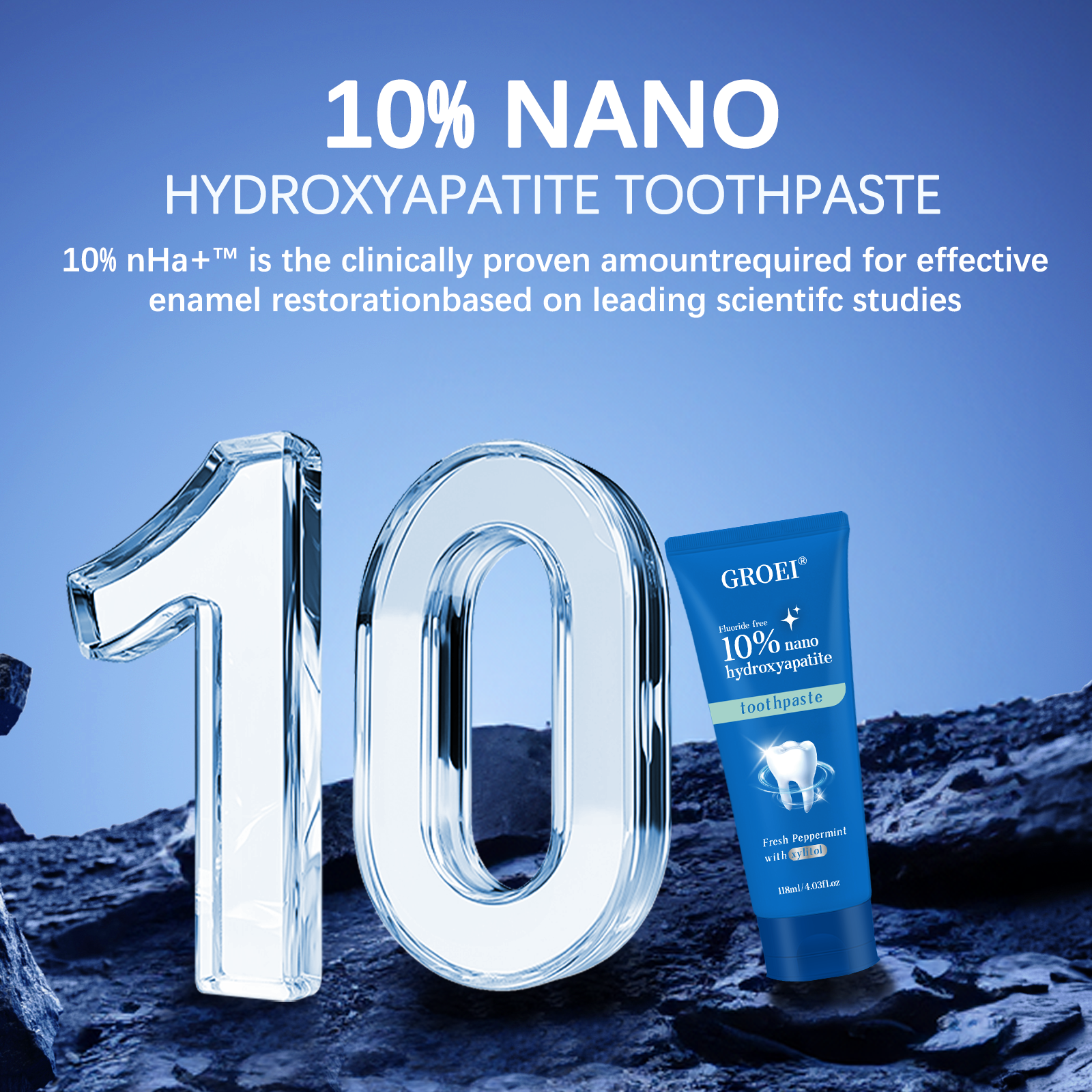 GROEI 10% Nano Hydroxyapatite  - Teeth Whitening Natural 리뷰 및 가격