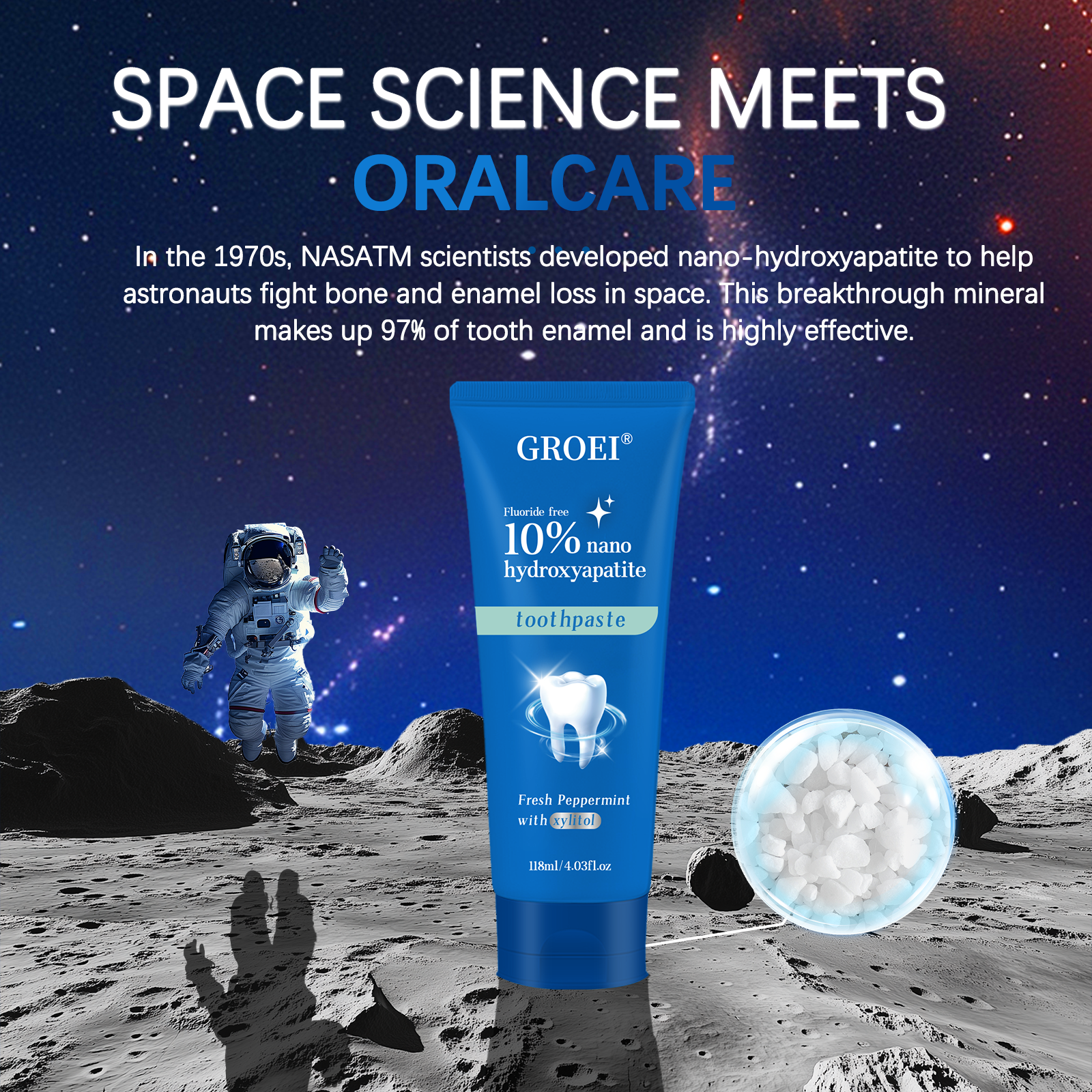 GROEI 10% Nano Hydroxyapatite  - Teeth Whitening Natural 리뷰 및 가격