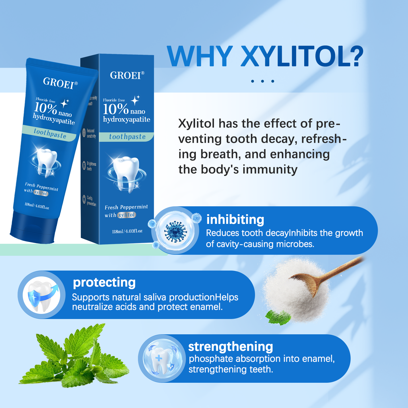 GROEI 10% Nano Hydroxyapatite  - Teeth Whitening Natural 리뷰 및 가격