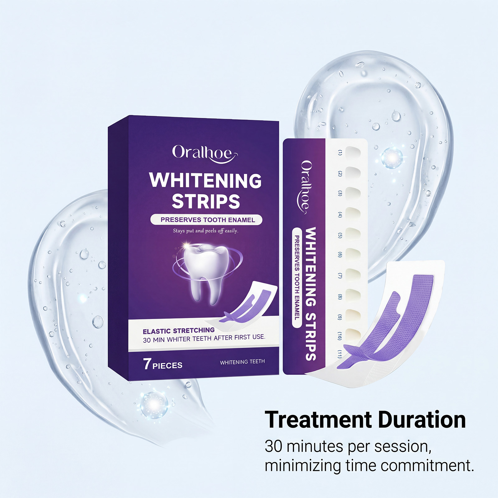 Purple Teeth Whitening Strips  - Teeth Whitening Gel Refills 리뷰 및 가격