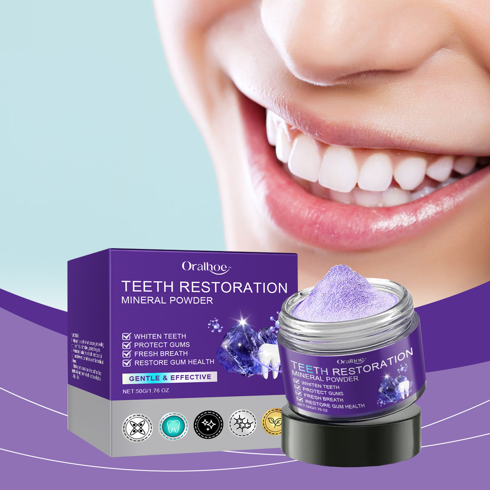 Teeth Restoration Mineral Powd - Teeth Whitening Natural 리뷰 및 가격