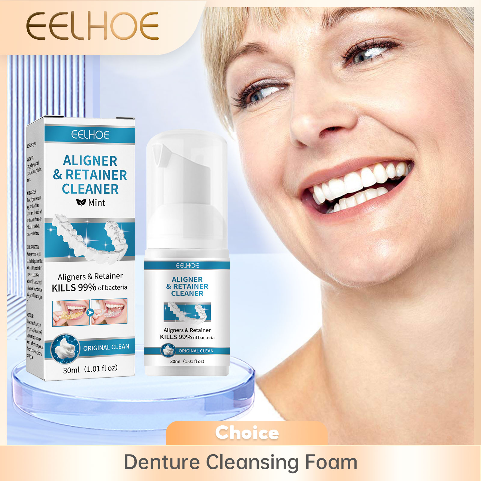 Aligner Denture Cleaner Foam D - Teeth Whitening Natural 리뷰 및 가격