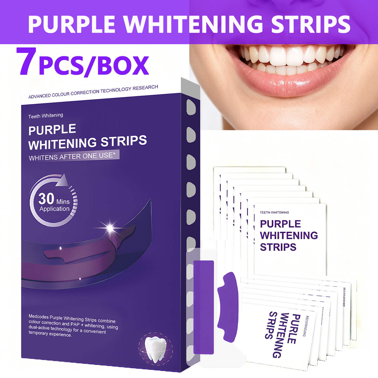 Purple Teeth Whitening Strips  - Teeth Whitening Strips Crest 리뷰 및 가격