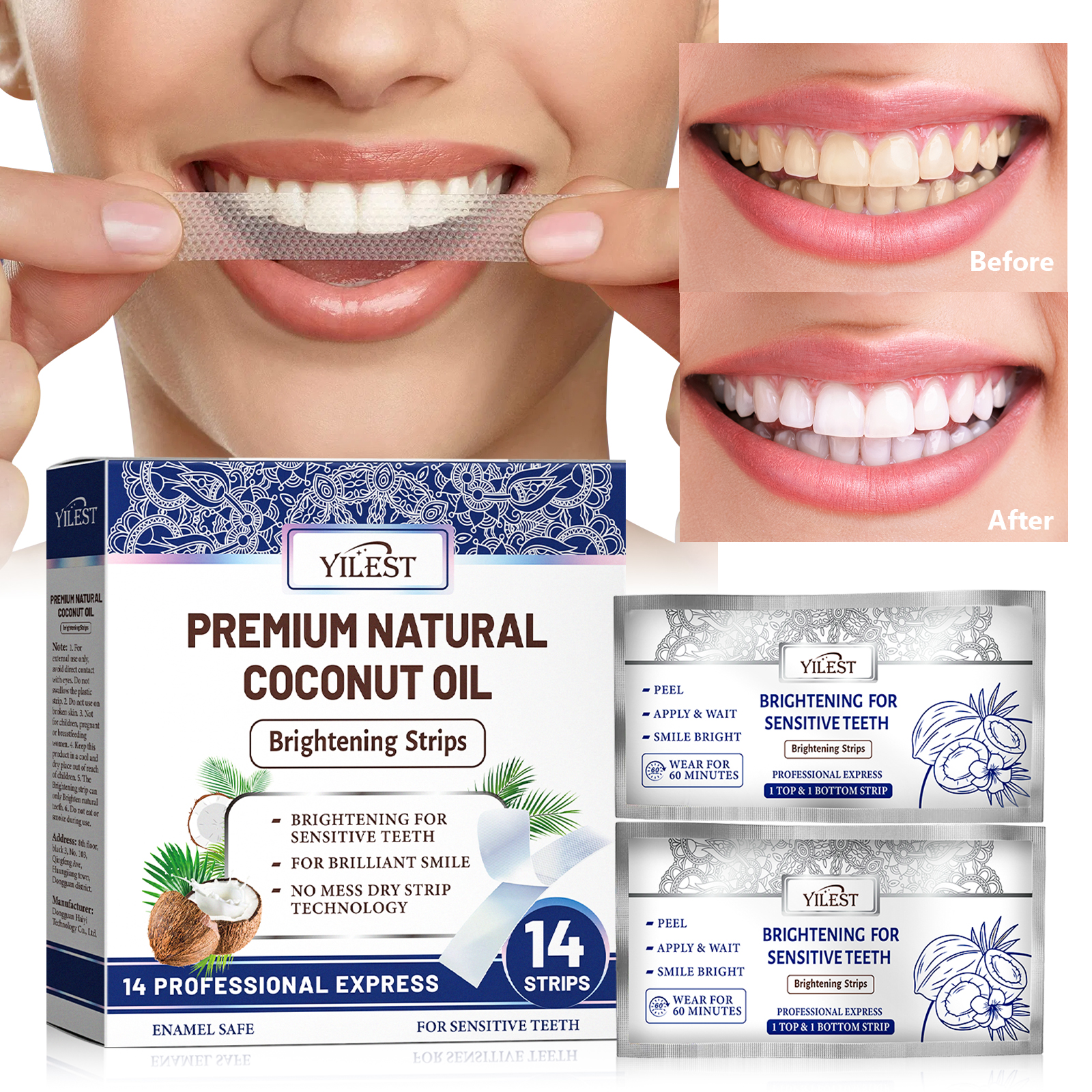 Teeth Whitening Strips 14pcs C - Teeth Whitening Strips Crest 리뷰 및 가격