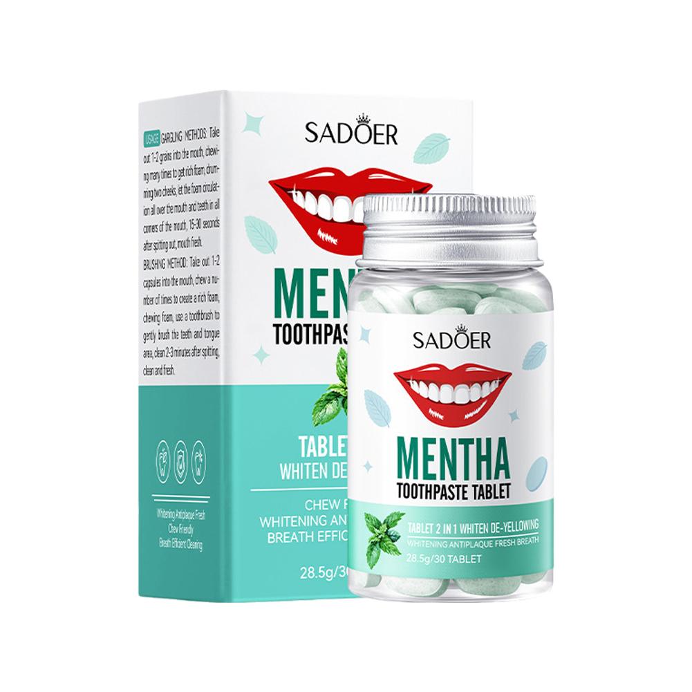 Mint Solid Toothpaste Tablets  - Teeth Whitening Street 리뷰 및 가격